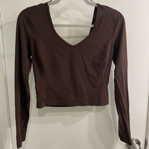 Lululemon Brown “French Press” Align Cropped Top Size 8